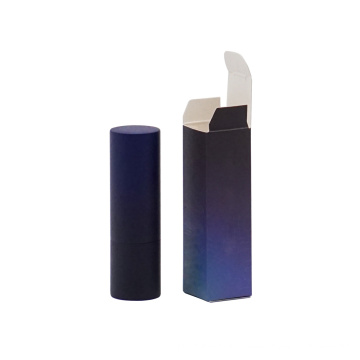 Tubo de lápiz labial magnético de aluminio vacío con caja de papel